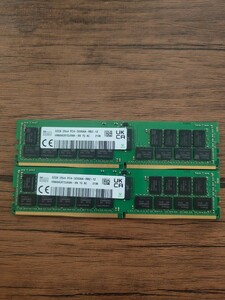 Skhynix 32GB 2R*4 PC4-3200AA-RB2-12 x 2枚 メモリ