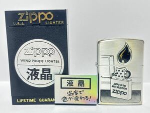 (7) ZIPPO ジッポ ジッポー オイルライター 液晶 温度で色が変わる！ ケース付き シルバー系 喫煙グッズ