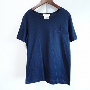 #snc クリスチャンディオール ChristianDior カットソー L 紺 半袖 Tシャツ 刺繍 ロゴ イタリア製 レディース [693493]