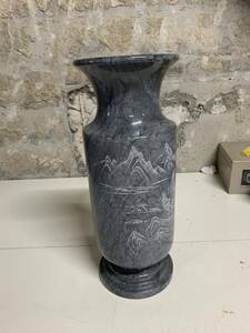 中国美術 花器 花瓶 大理石