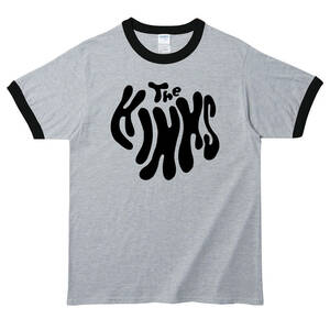 【Mサイズ 新品 Tシャツ】The Kinks キンクス ロゴTシャツ 英ロック ブリティッシュビート MODS モッズ 60s LP レコード レイ・デイヴィス