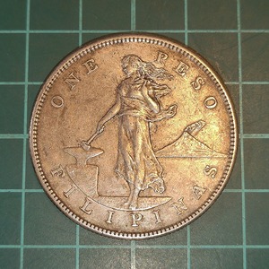 【1円スタート】アメリカ領フィリピン　1ドル　銀貨　1904年