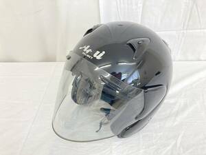 【JN99】(O) Arai アライ SNELL ジェットヘルメット MK438264 ブラック 61-62cm 日本製 オートバイ ヘルメット 中古現状品