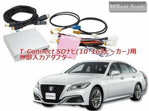 送料無料 ビートソニック トヨタ クラウン 220系 H30/6 ～ R2/11 T-Connect SDナビ （10・16スピーカー）用 外部入力アダプター HVXT05