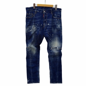 ディースクエアード DSQUARED2 Tidy Biker Jean タイディバイカー ダメージ ウォッシュ加工 ストレッチ デニムパンツ 48(M) INDIGO(インデ