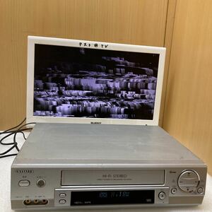GXL9695 aiwa アイワ HV-FR100 VHS ビデオデッキ 音が出ましたが　映像訳あり　ジャンク品　1103