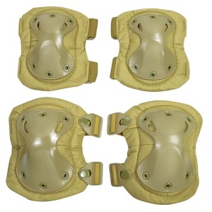 エルボー&ニーパッドセット 保護具 プロテクター 樹脂製パッド [ タン ] ニープロテクター ニーパット 膝あて ひざあて