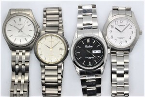 【SEIKO・ＣITIZEN・RICOH・他】QUARTZ 中古時計ジャンク 未修理品 部品どり用 4個 ⑥ 22.11.27