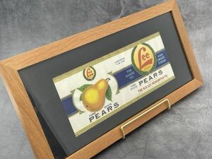 【送料無料】 1930年代 リー H D .LEE 食品ラベル デッドストック PEARS ヴィンテージ S0073