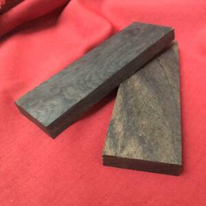 2ピース　材木　黒檀　エボニー　銘木　DIY ハンドメイド　素材　木材　端材