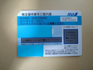 即対応「番号通知のみ」ANA 全日空 株主優待券 1枚 有効期限2024年5月31日まで