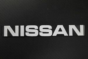 USAエンブレム NISSAN シルバーペイント US社外品 新品 19×149mm 日産