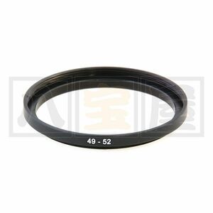 送料185円～ 在庫処分 特価 ステップアップリング 49-52mm ブラック 49mm 52mm 49Φ 52Φ 変換 アダプタ フィルター CMR-49-52-BK