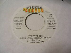 ●Reggae 45●SILVER DON/ POSITIVE MAN