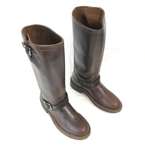 WALKER/ウォーカー☆グッドイヤー製法/本革/オールレザー/ロングエンジニアブーツ【24.0/茶/BROWN】Shoes○bWB89-3