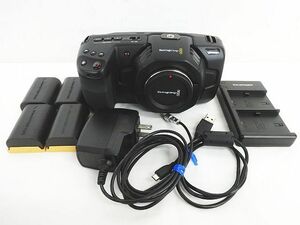 Blackmagic design Pocket Cinema Camera 4K シネマカメラ ムービーカメラ バッテリー×4 BMPCC4K 通電のみ確認 現状品 ★2792