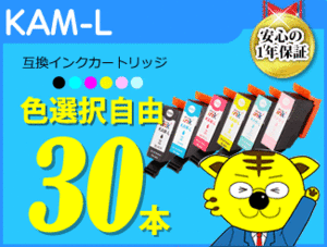 ●送料無料 ICチップ付 互換インク KAM-L 色選択可 色選択自由《30本セット》 EP-882AW/EP-882AB/EP-882AR用（増量タイプ）