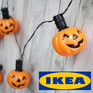 ikea/イケア LEDカボチャライト10連/ハロウィンイルミネーション ジャック オー ランタン パンプキン