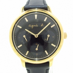 agnes b(アニエスベー) 腕時計■美品 - VD75-KGZ0 レディース 黒