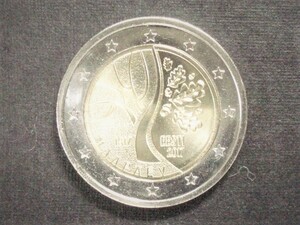 エストニア　２ユーロ記念　２０１７年　独立 未使用