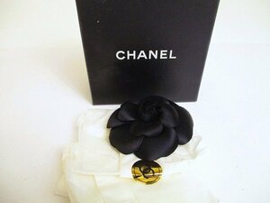 【未使用保管品】 シャネル CHANEL キャンバス カメリア コサージュ ブローチ