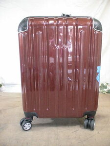4666　赤・黒 TSAロック付　鍵付　スーツケース　キャリケース　旅行用　ビジネストラベルバック
