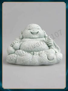 仏像 弥勒仏像 置物 仏教工芸品 縁起物 弥勒仏 癒しの 置物 お祈り 石像 石仏 石彫 彫刻 #0579