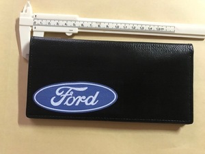 送料無料！フォード　FORDロゴ　ブラック　レザー調財布　マスタング　フォーカス　F150　コブラ　エクスプローラ