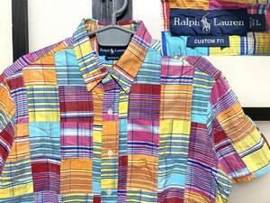 90s～00s ラルフローレン 半袖 パッチワーク シャツ / 90年代 00年代 RALPH LAUREN Patchwork Shirt