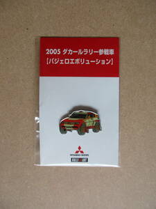 値下げ　パジェロ エボリューション　ピンバッジ　2005年 ダカールラリー参戦車