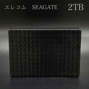 【宝蔵】エレコム SEAGATE 外付けHDD ハードディスク 2TB SRD0NF2 Expansion Desktop Drive 録画 再生 動作確認済 初期化済