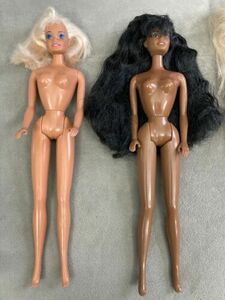 Vintage 80’s-90’s? Lot of 4 Barbie/Christie Dolls Blonde/Black Hair No Clothing 海外 即決