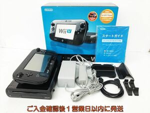 【1円】任天堂 WiiU 本体 プレミアムセット 32GB ブラック ニンテンドーWii U 動作確認済 DC04-087jy/G4