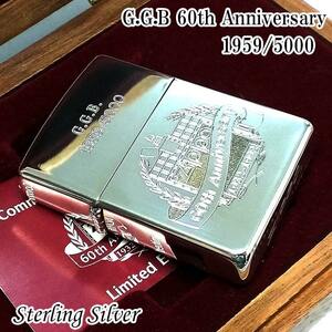 限定 ZIPPO ライター 純銀 スターリングシルバー G.G.B 60周年記念 レア 1992年製 一点物 ジッポ Limited Edition