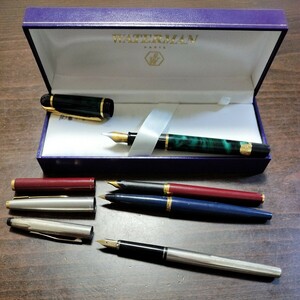 万年筆 ペン先 WATERMAN ウォーターマン PARKER パーカー CROSS クロス 585 14K 14金　筆記未確認 4本 セット まとめ 箱付き