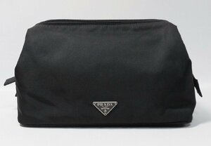 1円スタート プラダ セカンドポーチ クラッチバッグ テスート ブラック 1N0753 PRADA