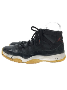 NIKE◆AIR JORDAN 11 RETRO/エアジョーダンレトロ/ブラック/378037-002/27cm/レザー