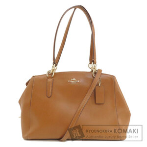 COACH コーチ F36637 クリスティ キャリーオール 2WAY ハンドバッグ レザー レディース 中古