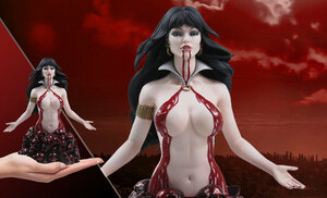 Sideshow Vampirella (ヴァンピレラ)Red Reign Variant（レッドレインバリアント）フィギュア＋ Vampirella #2 アートプリント セット