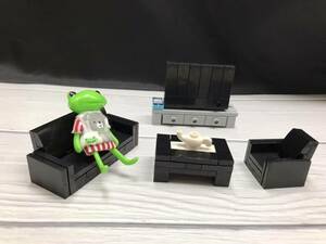 01 フォーチュンワンダフレンド Wonder Frog 撮影用 ソファ テーブル TV セット ブラック