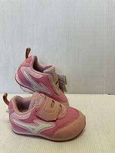 ●お買い得！ミズノ　ベビー靴タイニーランナーⅡ 8KJ-15064　13.5㎝　ピンク　発育インソールで足をサポート　蛍光灯による日焼けで色褪せ