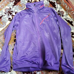 送￥230 NIKE ナイキ FIT-DRY フィット ドライ Mサイズ 衣類 ジャージ 紫 パープル wear ウェア 隠しフード付 purple 上着 Sports スポーツ