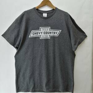CHEVY COUNTRY フロントプリント　Tシャツ L　GRAY
