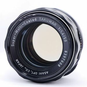 ☆実用品・完動☆PENTAX Super-Multi-Coated TAKUMAR 50mm F1.4 M42マウント ペンタックス 単焦点レンズ☆保証付☆A763