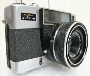 昭和レトロ 当時物 RETRO CAMERA FUJICA フジカ フィルム カメラ コンパクト 35 AUTO-M ケースフィルタ付 FUJINON-R F2.8/4.7cm