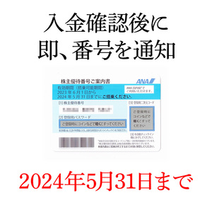 全日空 ANA 株主優待券（1枚）2024年5月31日まで有効（整理番号：A01）