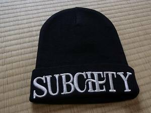 新品未使用【ＳＵＢＣＩＥＴＹ】サブサエティ　刺繍ニットキャップ