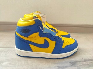 24.5cm NIKE WMNS AIR JORDAN 1 RETRO HI OG GAME ROYAL AND VARSITY MAIZE ナイキ エアジョーダン 1 レトロ ハイ エア ジョーダン 青 黄