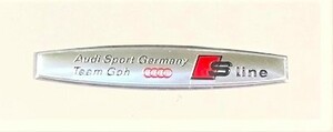 稀少　新着限定物　貼りやすいアルミ製　 Audi Sport Germany S LINE　 ロゴ　アルミ　エンブレム　ステッカー②