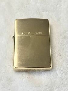 ZIPPO ジッポー ジッポーライター オイルライター ソリッドブラス　solid brass 2002年製 中古品　金色　ゴールド